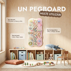 Pegboard din lemn pentru camera copiilor — GoodevasBoard