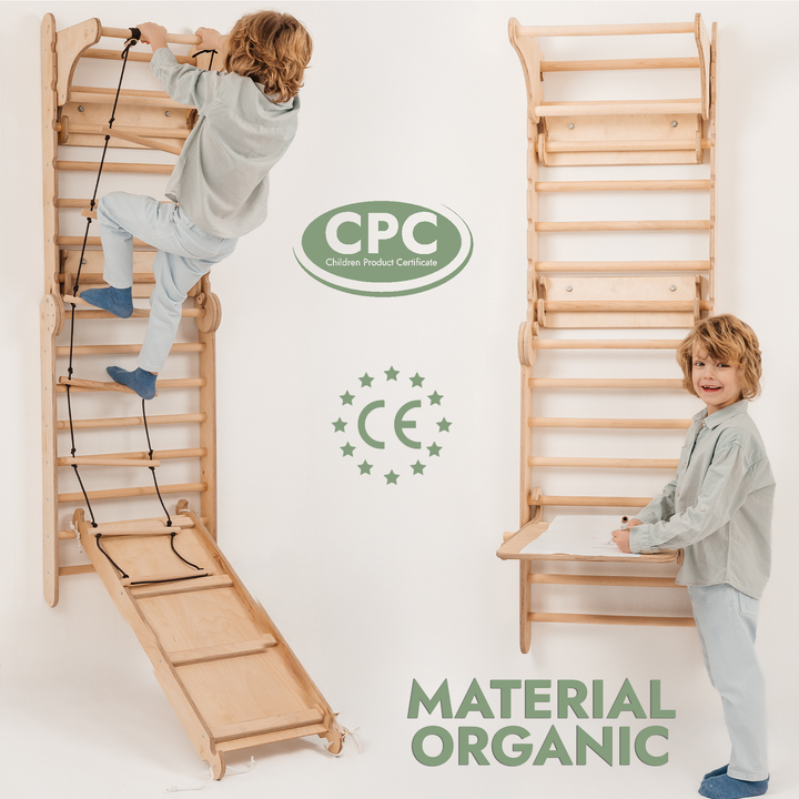 7in1 Spalier de gimnastică/scară de cățărat pentru copii + Set cu leagăn + Umelecký doplnok